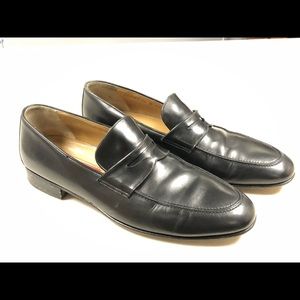 Cole Haan City Penny Loafers 14 D Black Leather